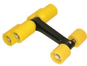 6 Wheel Low Profile Hanna-Style Yellow Roller with 2-1/2