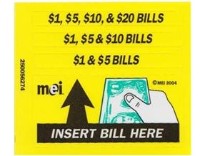 Mars Bill Validator Insertion Label