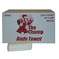 Champ Body Towel White 200 Per Case